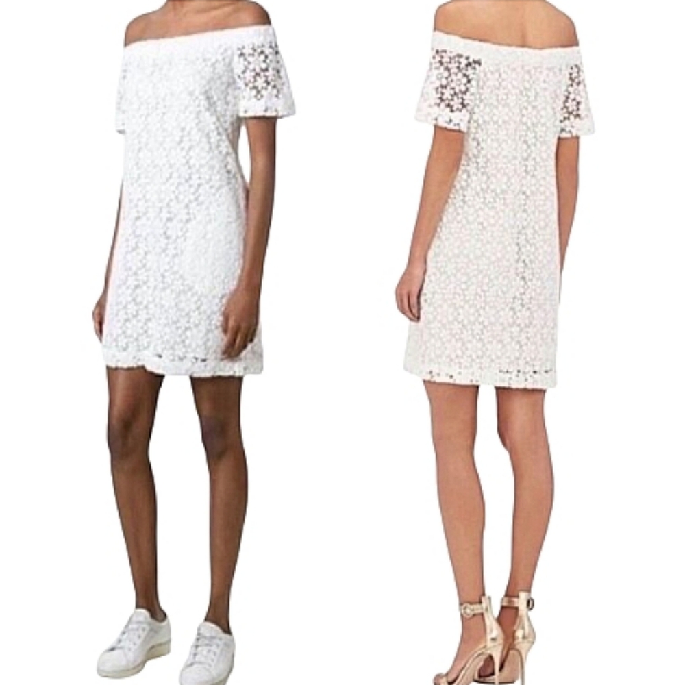 A.L.C. Bolen Ivory Crochet Lace Off Shoulder Shift Dress NWT Sz 10